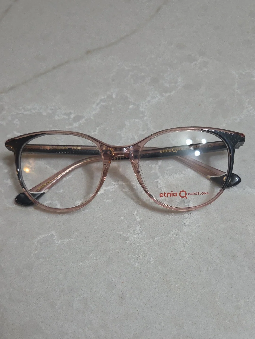 Etnia Barcelona Women's Translucent Pink Cat-Eye Glasses